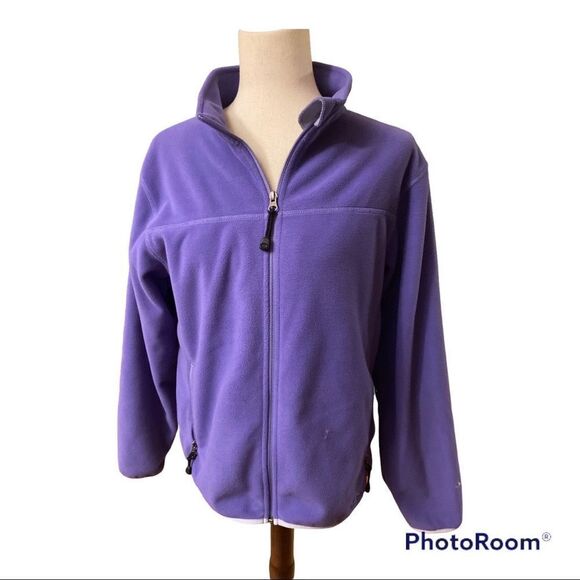 L.L. Bean Purple Polartec Fleece Jacket - Picture 1 of 12